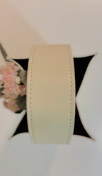 weintasche in ivory  in leder 